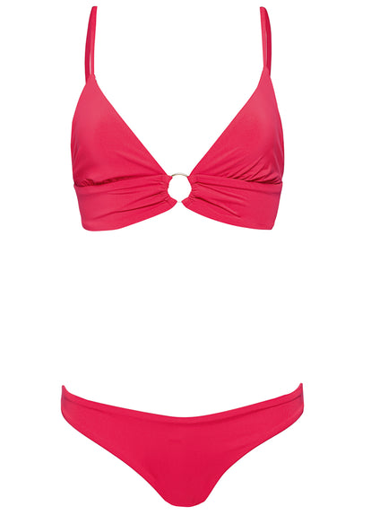 Thumbnail - Maaji Cherry Crush Shine  Long Line Triangle Bikini Top - 14