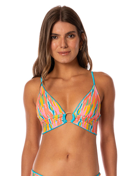  Maaji Aqua Dream Shine Long Line Triangle Bikini Top
