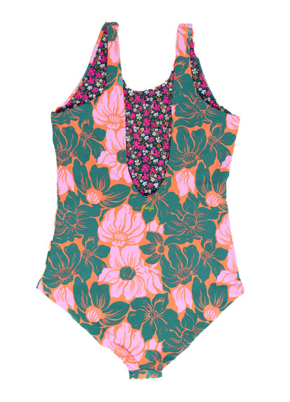 Thumbnail - Foto de Floral Stamp Infinity Girls One Piece Set by Maaji - Vestidos De Baño Para Niñas - Niñas - 3