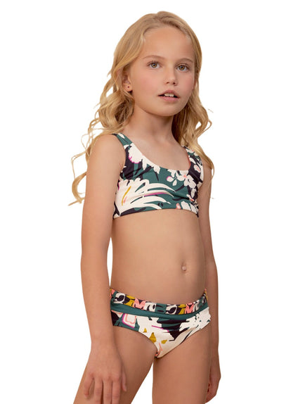  Foto de Tropical Leaves Iceland Girls Bikini Set by Maaji - Vestidos De Baño Para Niñas - Niñas