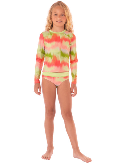 Thumbnail - Maaji Lime Ombré Odyssey Rashguard Set Girls - 3