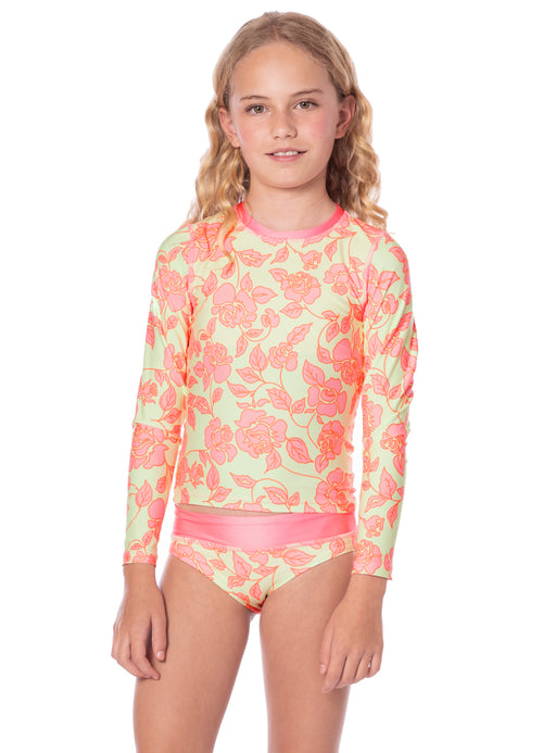 Main image -  Maaji Blooming Glow Odyssey Girls Rashguard Set 