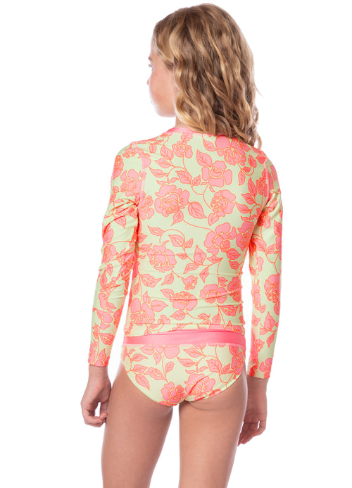 Hover image -  Maaji Blooming Glow Odyssey Girls Rashguard Set 