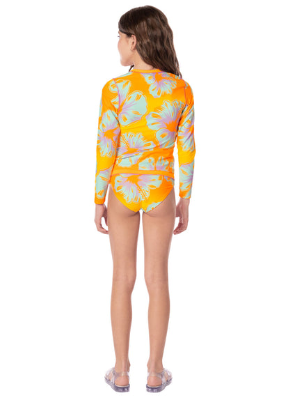  Maaji Hawaiian Floral Odyssey Girls Rashguard Set 