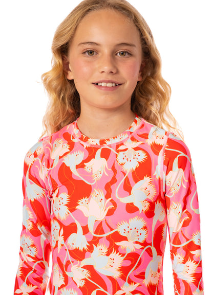  Foto de Floral Rush Odyssey Girls Rashguard Set by Maaji - Vestidos De Baño Para Niñas - Niñas