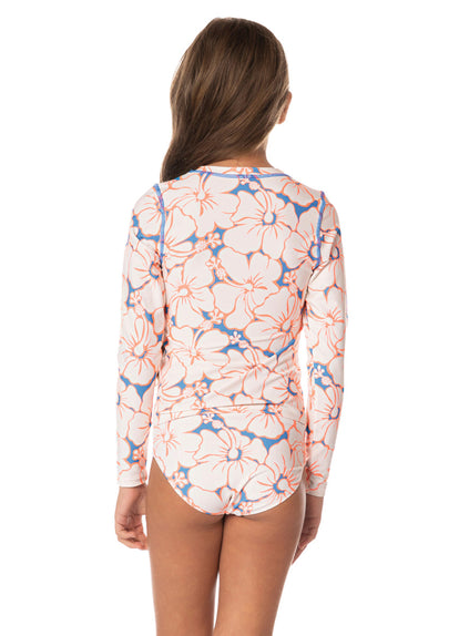  Foto de Island Flora Odyssey Girls Rashguard Set by Maaji - Vestidos De Baño Para Niñas - Niñas
