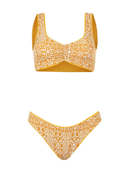  Maaji Amber Yellow Passion Classic Bralette Bikini Top