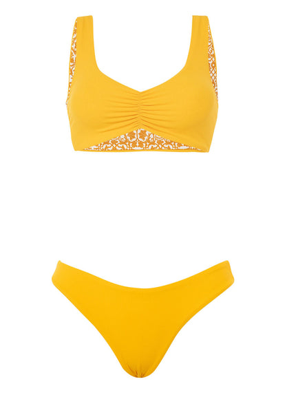  Maaji Amber Yellow Passion Classic Bralette Bikini Top