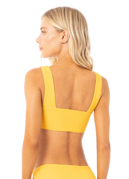  Maaji Amber Yellow Passion Classic Bralette Bikini Top