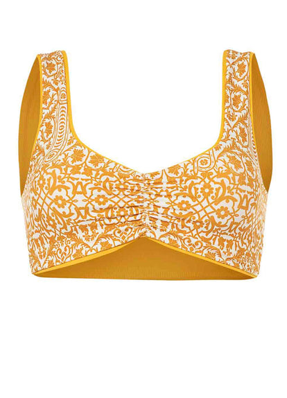  Maaji Amber Yellow Passion Classic Bralette Bikini Top