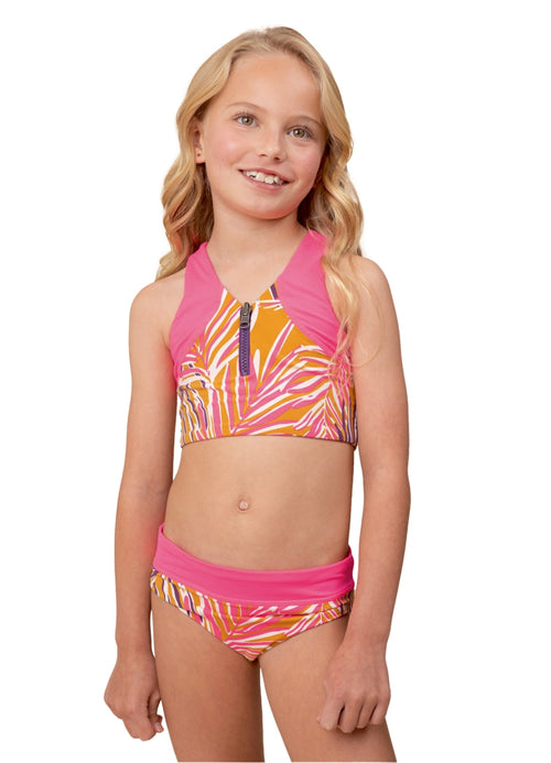 Main image -  Maaji Caramel Foliage Poppy Girls Bikini Set