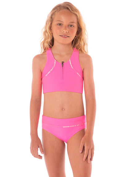  Maaji Fucshia Poppy Bikini Set Girls