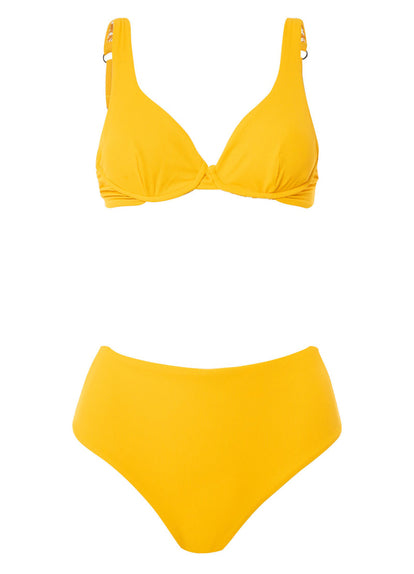 Thumbnail - Maaji Amber Yellow Venus Mid Rise Bikini Bottom - 8