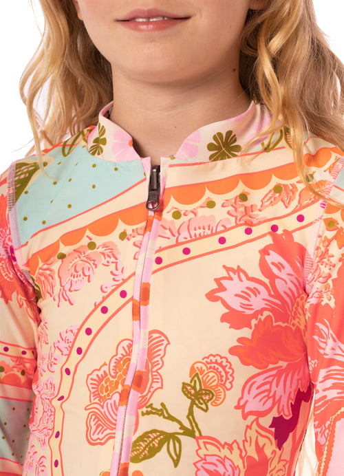 Hover image -  Maaji Floral Groove Cherish Girls Rashguard Set