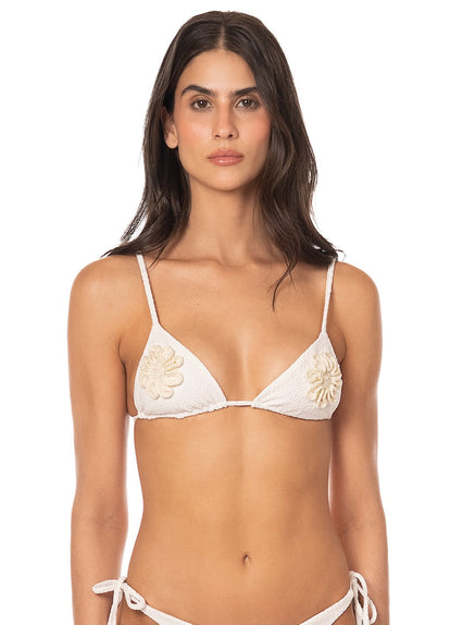  Foto de Coconut Milk Zen Sliding Triangle Bikini Top by Maaji - Tops - Vestidos de Baño
