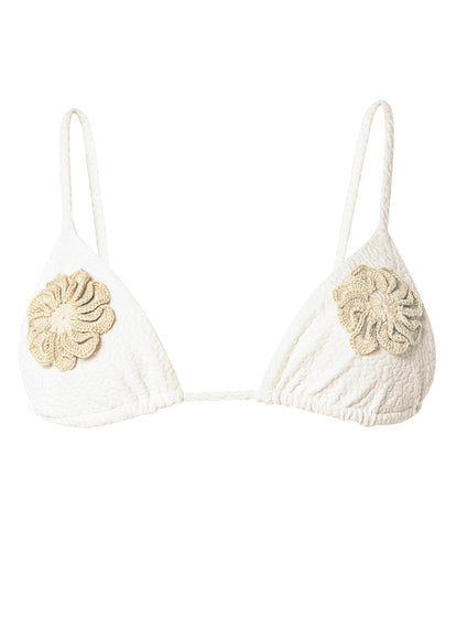 Thumbnail - Foto de Coconut Milk Zen Sliding Triangle Bikini Top by Maaji - Tops - Vestidos de Baño - 7