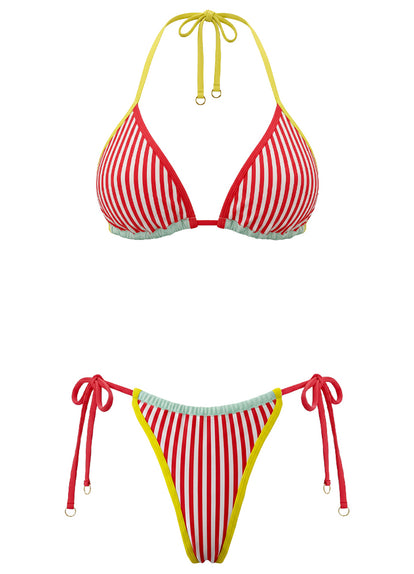 Thumbnail - Foto de Tricolor Heat Katie Sliding Triangle Bikini Top by Maaji - Tops - Vestidos de Baño - 6