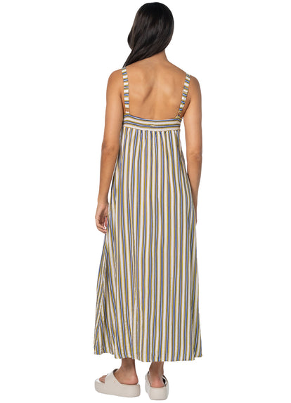 Thumbnail - Foto de Splashy Stripes Norma Long Dress by Maaji - Vestidos - Ropa de Playa - 2
