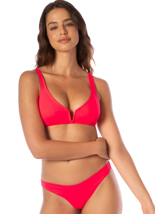 Hover image -  Maaji Coral Crush Victoria V Wire Bralette Bikini Top