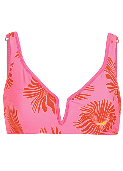  Maaji Hot Fuchsia Victoria V Wire Bralette Bikini Top