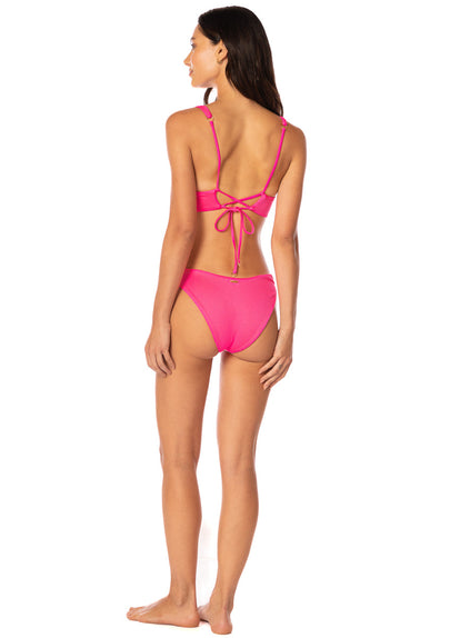  Maaji Hot Fuchsia Victoria V Wire Bralette Bikini Top