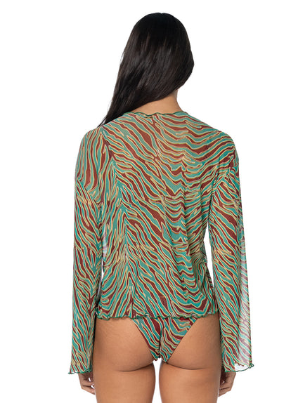  Foto de Zebra Tide Biko Beachwear Crop Top by Maaji - Ropa de Playa