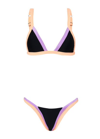 Thumbnail - Maaji Noir Black Trinity Regular Rise V Front Bikini Bottom - 10