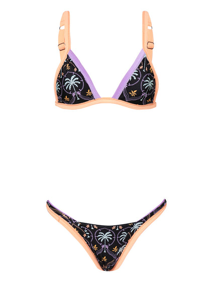 Thumbnail - Maaji Noir Black Trinity Regular Rise V Front Bikini Bottom - 11