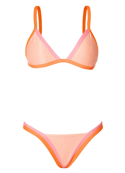  Foto de Peach Coral Rewind Fixed Triangle Bikini Top by Maaji - Tops - Vestidos de Baño