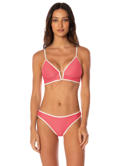  Maaji Coral Ripple Max Regular Rise Classic Bikini Bottom