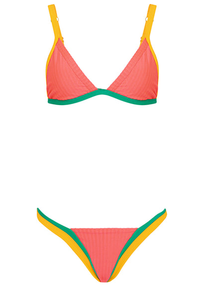 Thumbnail - Maaji Flame Coral Trinity Regular Rise V Front Bikini Bottom - 13