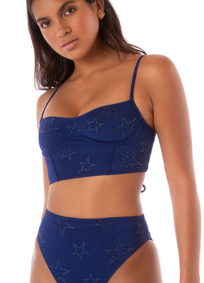  Maaji Midnight Blue Sully High Rise Classic Bikini Bottom