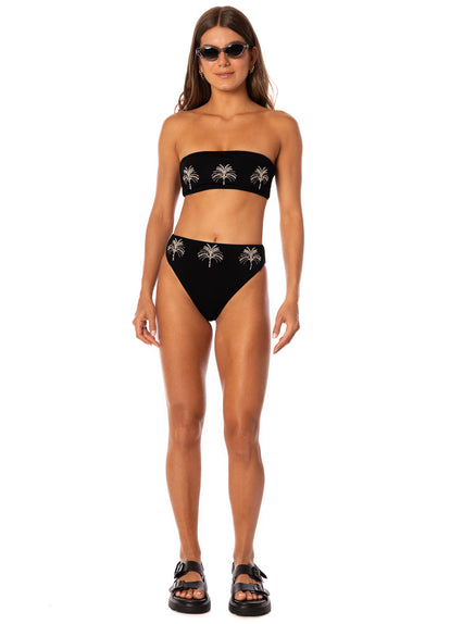  Maaji Midnigh Palm Sully High Rise Classic Bikini Bottom