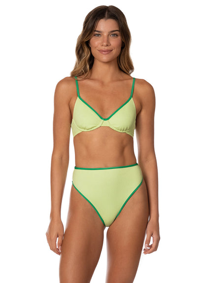  Foto de Green Symphony Sully High Rise Classic Bikini Bottom by Maaji - Panties - Vestidos de Baño