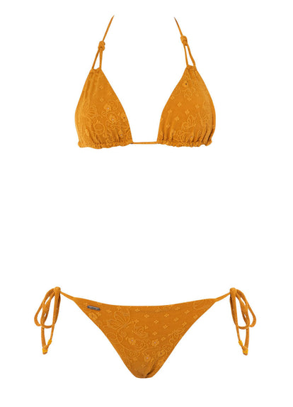 Thumbnail - Maaji Caramel Brown Nyla Sliding Triangle Bikini Top - 8