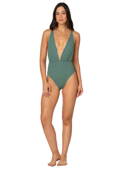 Thumbnail - Foto de Eucalyptus Green Safri Plunge One Piece by Maaji - Enteros - Vestidos de Baño - 4