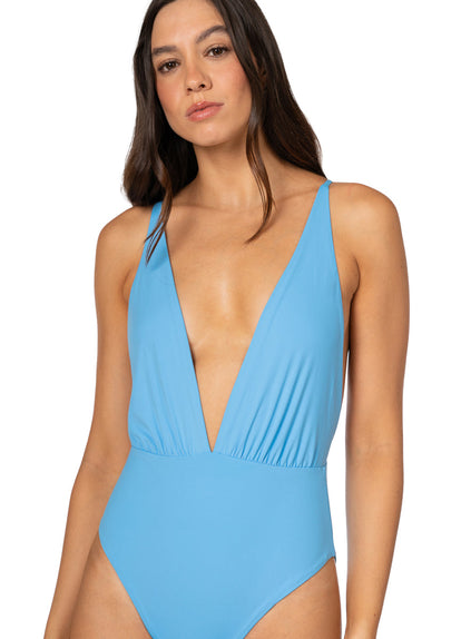 Thumbnail - Foto de Stone Blue Safri Plunge One Piece by Maaji - Enteros - Vestidos de Baño - 3