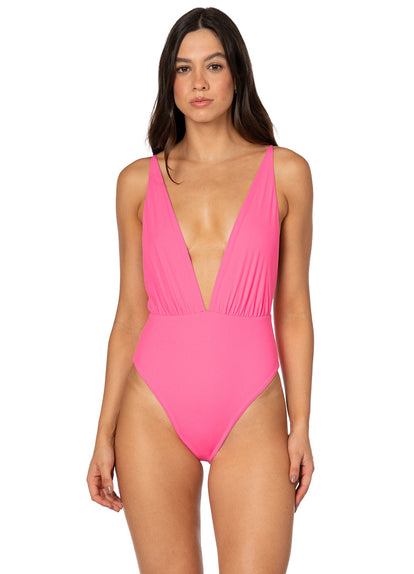 Thumbnail - Foto de Radiant Pink Safri Plunge One Piece by Maaji - Enteros - Vestidos de Baño - 1