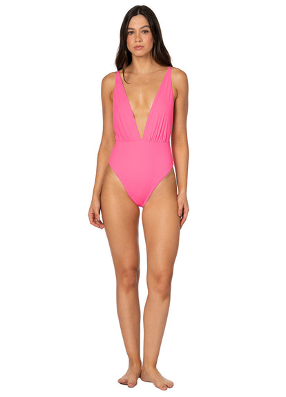  Foto de Radiant Pink Safri Plunge One Piece by Maaji - Enteros - Vestidos de Baño