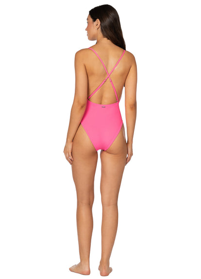  Foto de Radiant Pink Safri Plunge One Piece by Maaji - Enteros - Vestidos de Baño