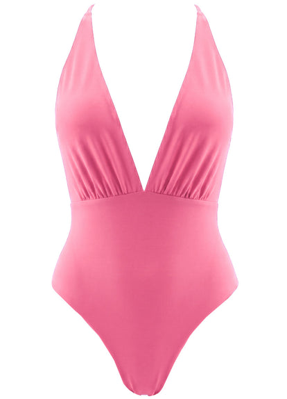  Foto de Radiant Pink Safri Plunge One Piece by Maaji - Enteros - Vestidos de Baño