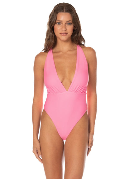 Thumbnail - Foto de Pink Safri Signature Cut Plunge One Piece by Maaji - Enteros - Vestidos de Baño - 1