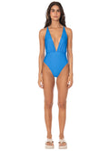Maaji Blue Safri Signature Cut Plunge One Piece
