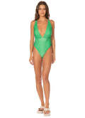 Maaji Green Safri Signature Cut Plunge One Piece