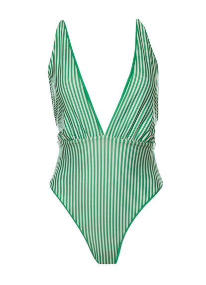  Foto de Green Safri Signature Cut Plunge One Piece by Maaji - Enteros - Vestidos de Baño
