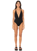 Maaji Jade Black Safri Signature Cut Plunge One Piece