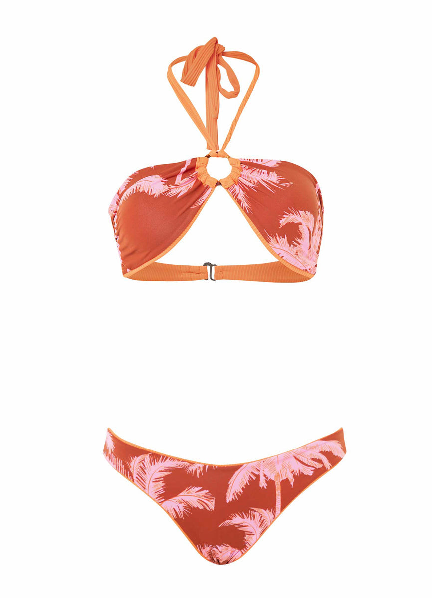 Maaji Vibrant Orange Jill Ring Bandeau Bikini Top