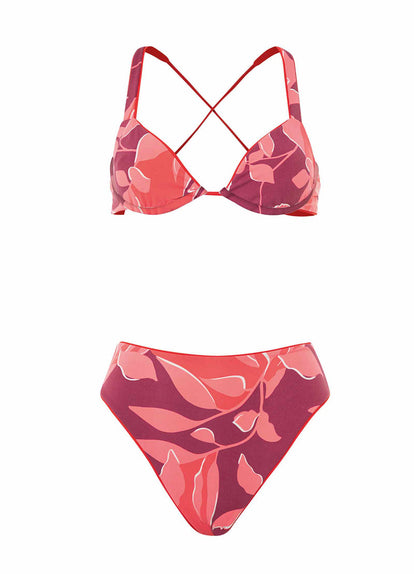  Maaji Scarlet Red Sully High Rise/High Leg Bikini Bottom