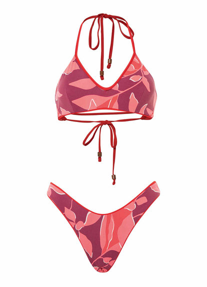  Maaji Scarlet Red River Sporty Bralette Bikini Top