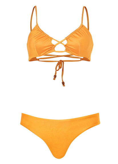 Thumbnail - Maaji Tangerine Kelly Loop Front Triangle Bikini Top - 8